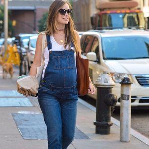 HATCH x Current Elliot Easy Denim Maternity Overalls - Size 1